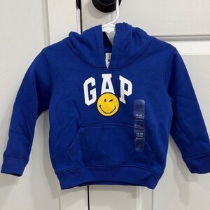 Baby GAP Royal Blue Hoodie with Yellow Smiley